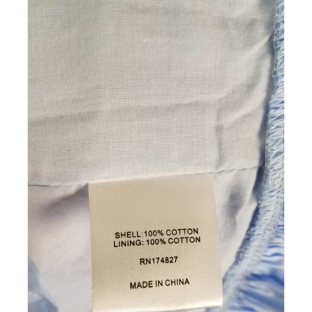 Vetiver Women's Sz. 6 Light Blue Harrison Mini Cotton Poplin Ruffled Dress - Picture 5 of 9